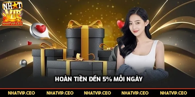 Hoàn tiền đến 5% mỗi ngày
